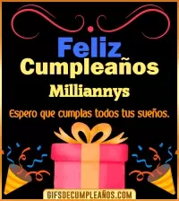GIF Mensaje de cumpleaños Milliannys